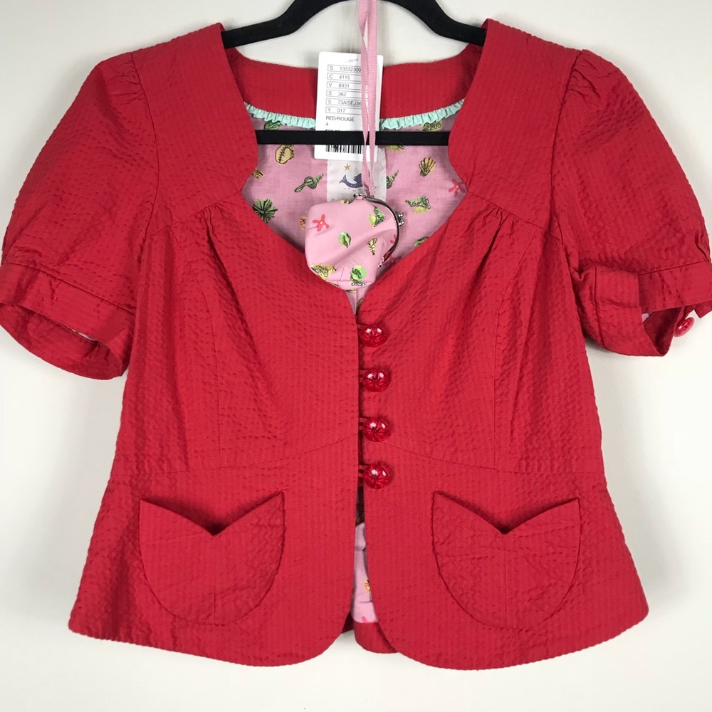Anthropologie |  cotton blazer jacket NWT